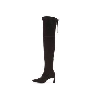 STUART WEITZMAN NATALIA 75 THIGH HIGH BOOT BLACK SUEDE SIZE 7.5 NEW + dust bag